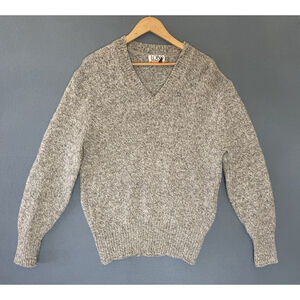 Vintage LOBO by Pendleton Wool Sweater Men’s Large V-Neck Gray Marled 80s